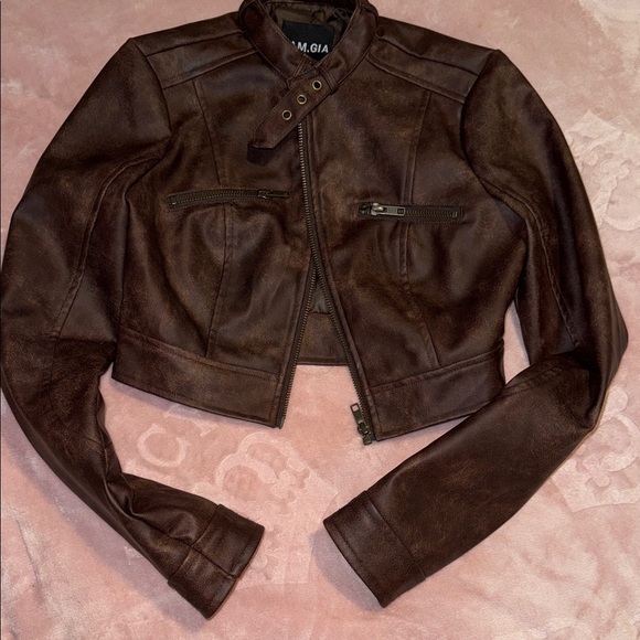 I.AM.GIA AROX JACKET Dark Brown faux leather Jacket size XXS SOLD OUT IN STORES - Picture 11 of 17